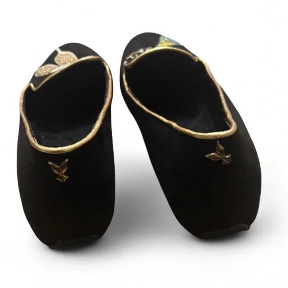 $140 J. Renee New Year Faux Suede Embroidered Flat Loafer sz 8 - Picture 4 of 7